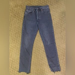 Grey Levi 501 Straight Leg Womens 26”
